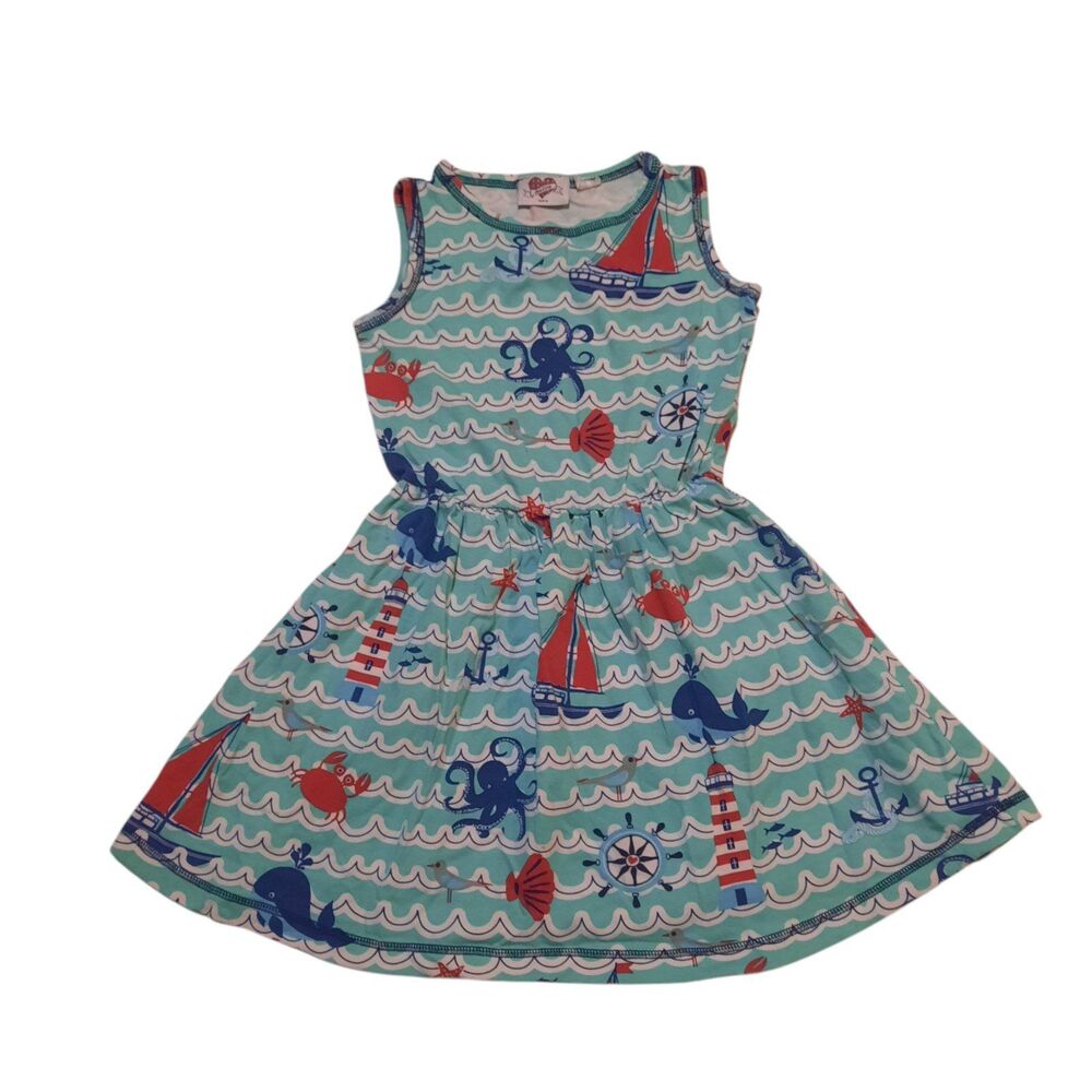 Ann Loren Girls Sea Life Dress OS